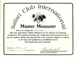 Certificado de Master Measurer